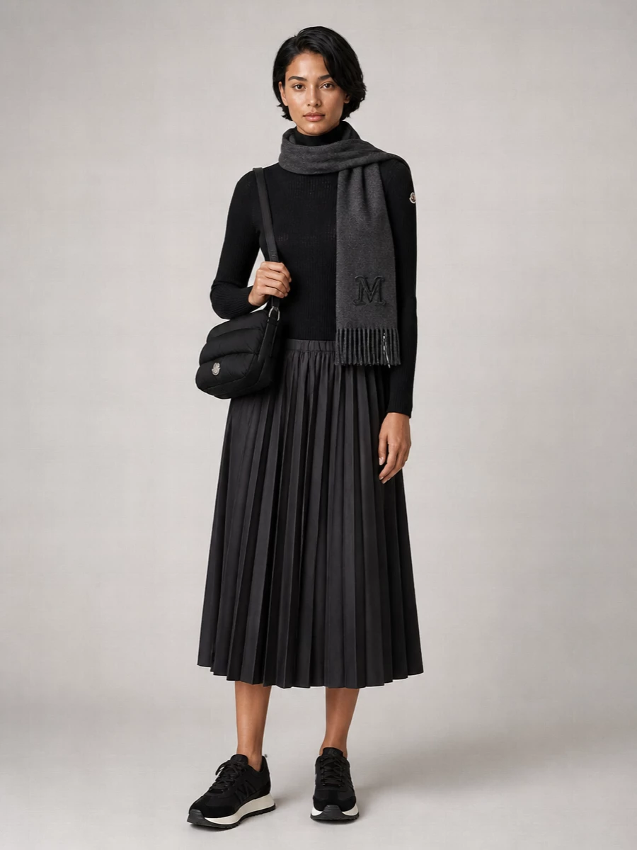 Moncler Pleated Midi Skirt