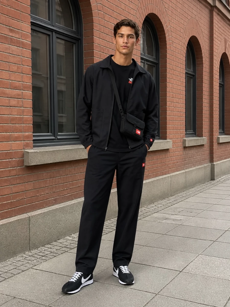The north face black utility jacket outfit