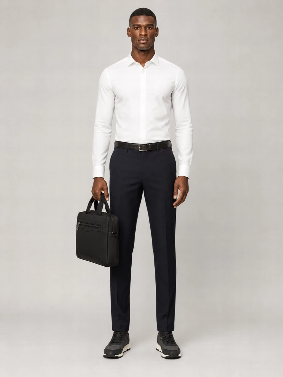 Boss Leather Slim-Fit Shirt