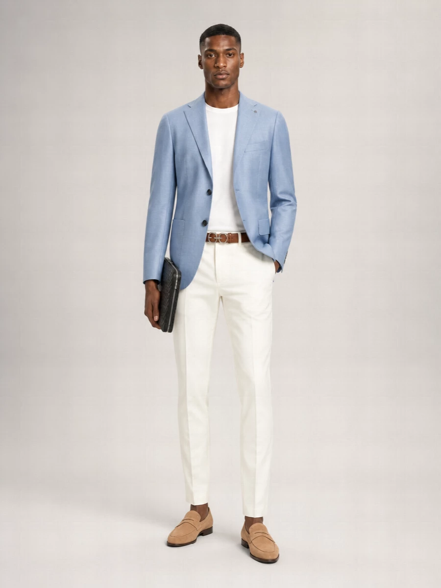 Pt Torino Stretch Cotton Tailored Trousers