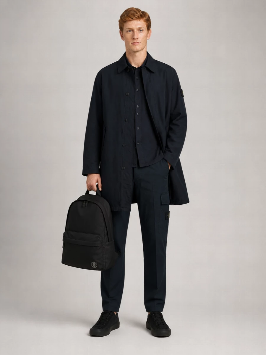 Stone Island Polyester Blend Trench Coat