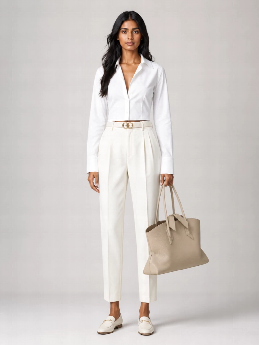 The Attico Logo-Jacquard Satin Tailored Trousers