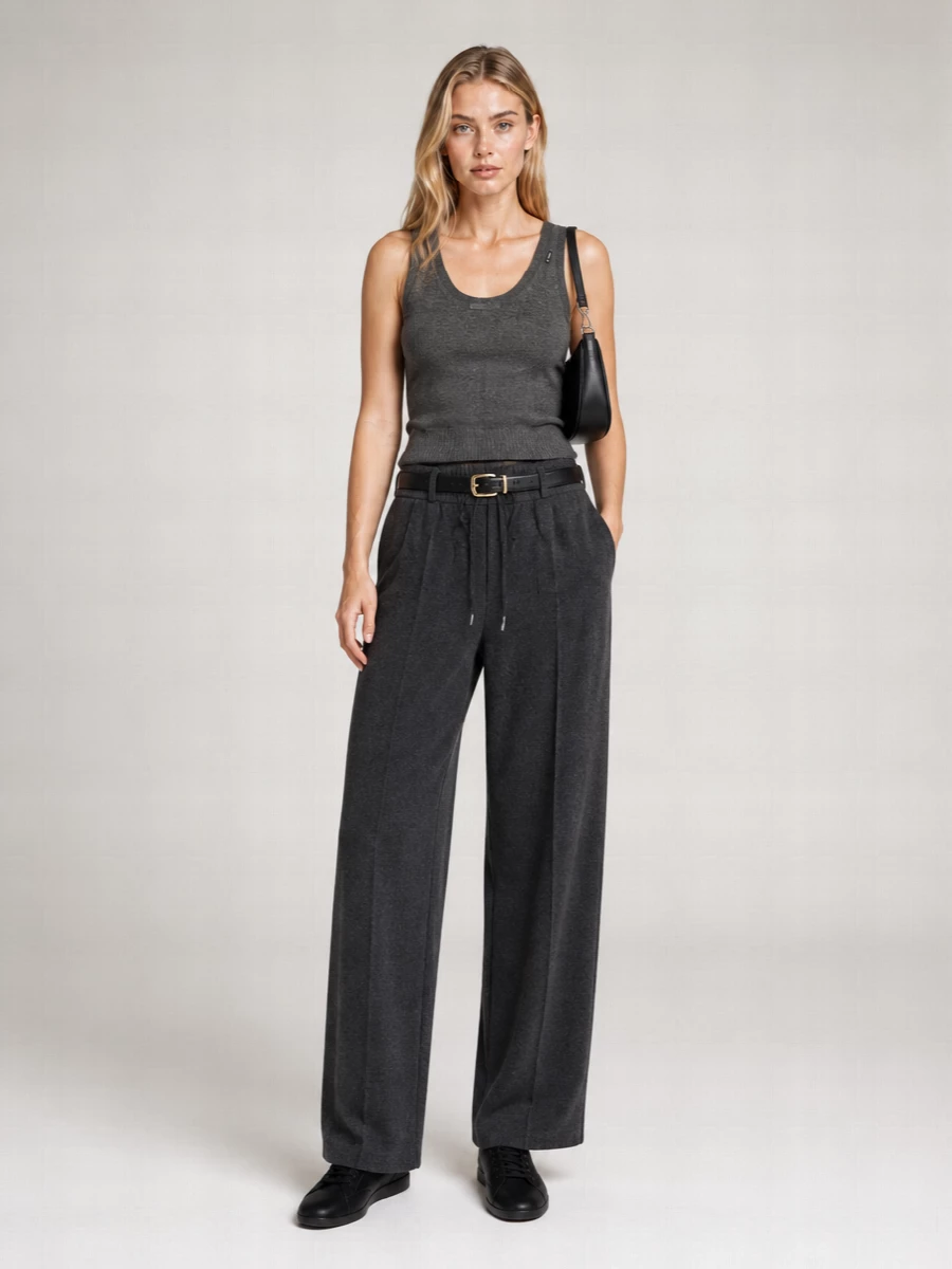 Prada Cashmere Wide-Leg Trousers