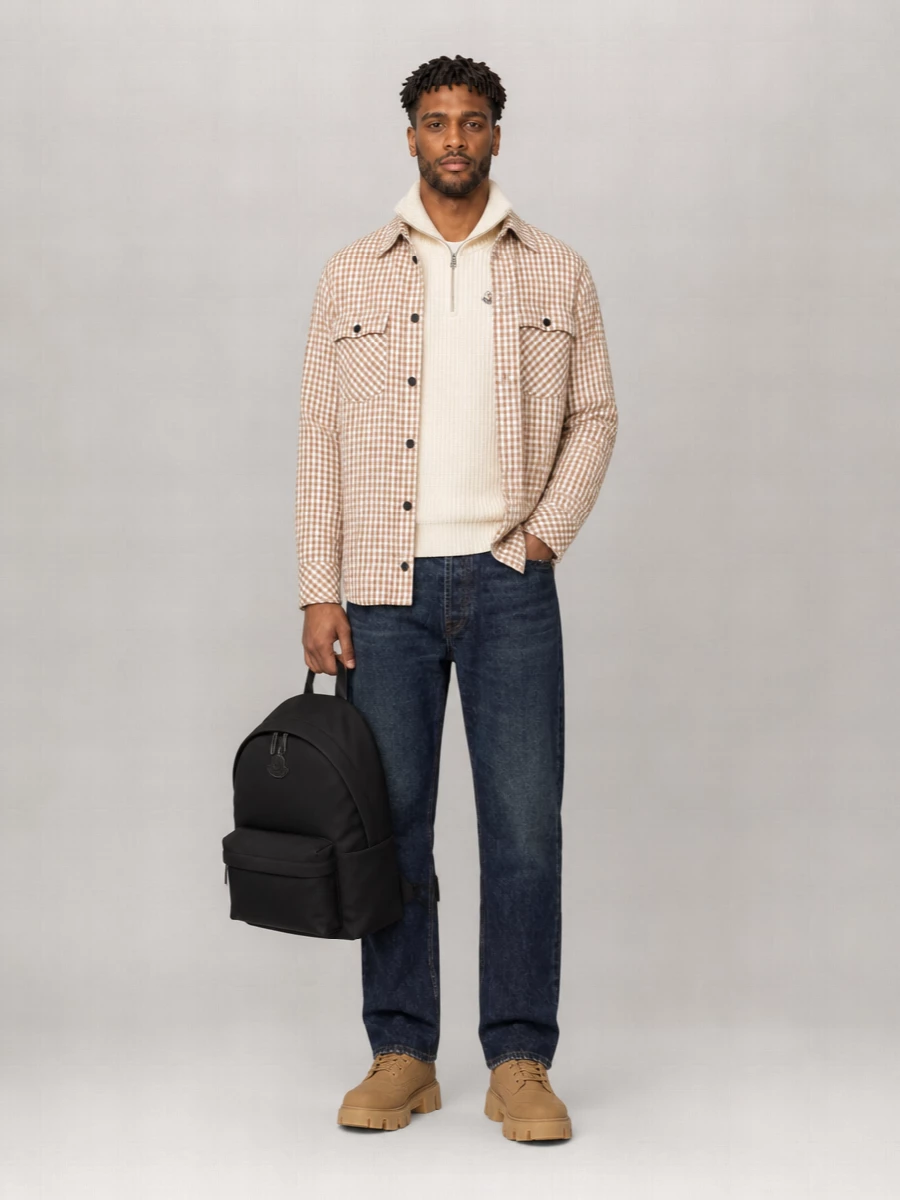 Moncler Grenoble Checked Shirt Jacket