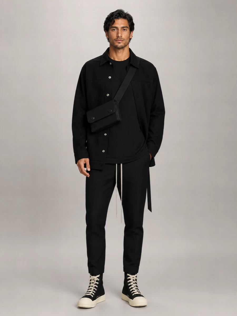 Rick Owens Drkshdw Single Breasted Coat
