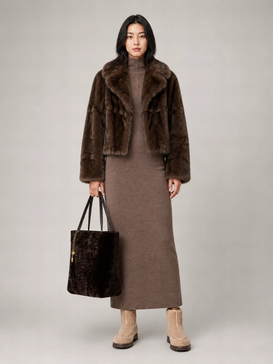 Ermanno Scervino faux fur long-sleeve coat