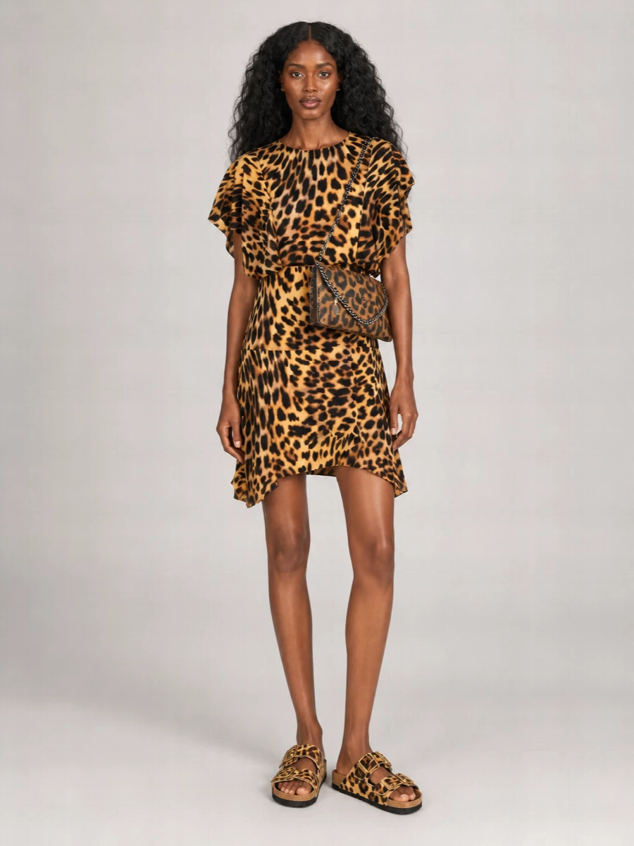 Stella Mccartney Falabella Leopard-Print Cross-Body Bag