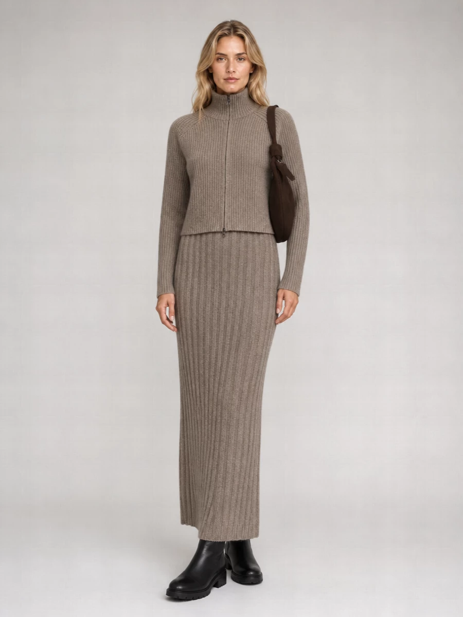 Lisa Yang Cashmere Ribbed Fitted Jacket