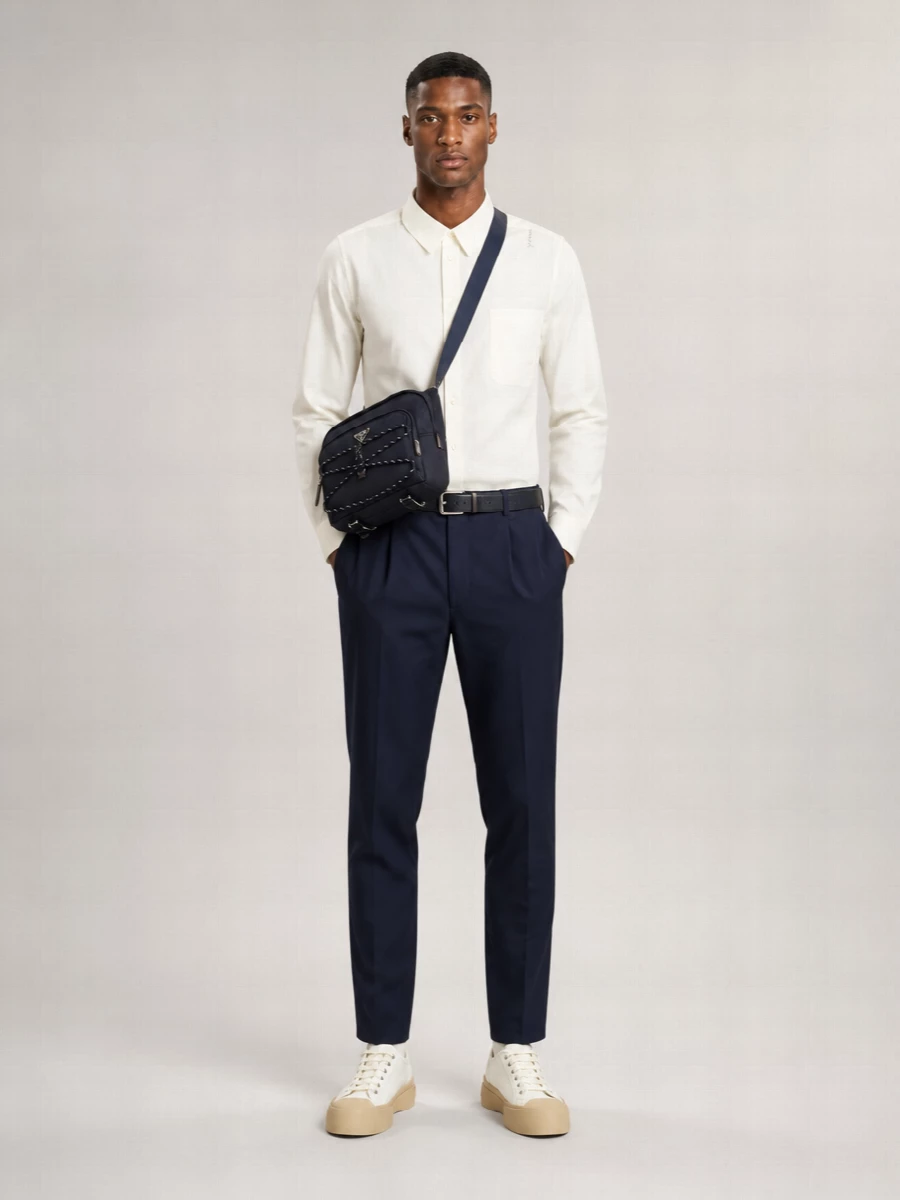Marni Virgin Wool Pleated Cropped Tapered Trousers