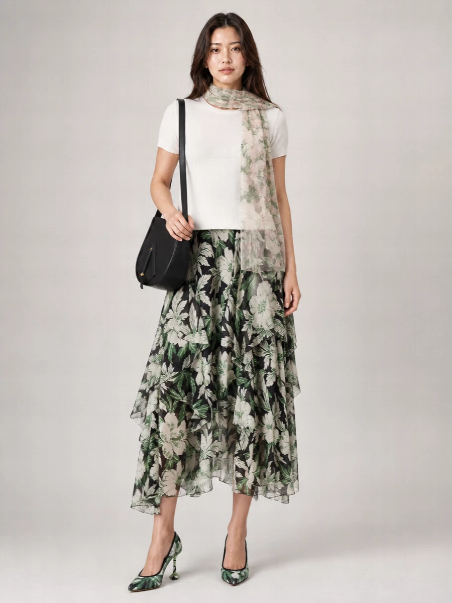 Loewe Silk Asymmetric Skirt