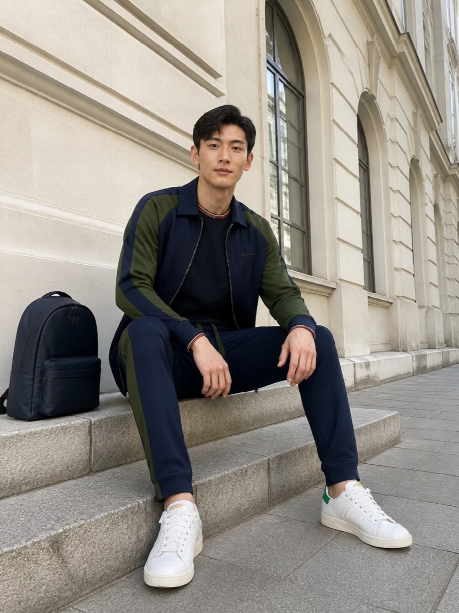 Paul smith track suit adidas stan smith armani bag