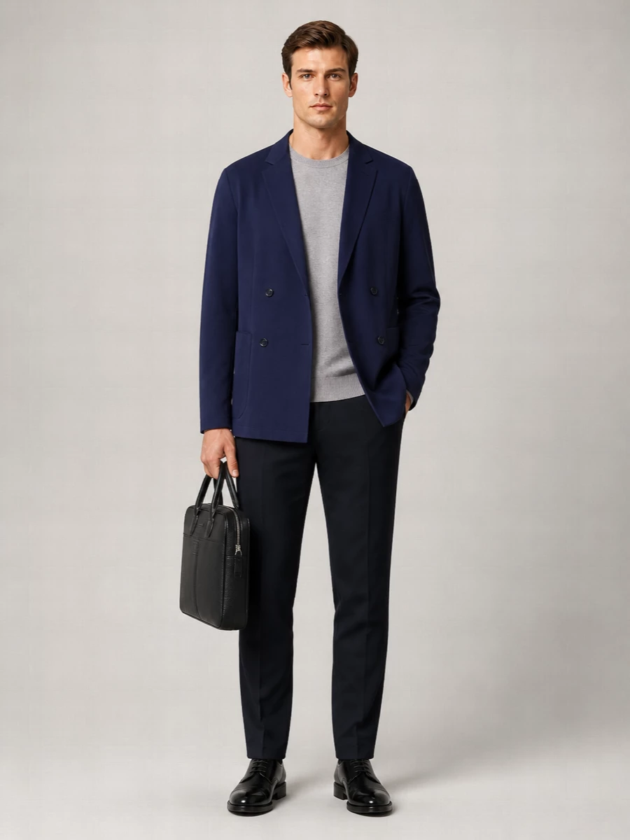 Emporio Armani Single-Breasted Wool Blazer