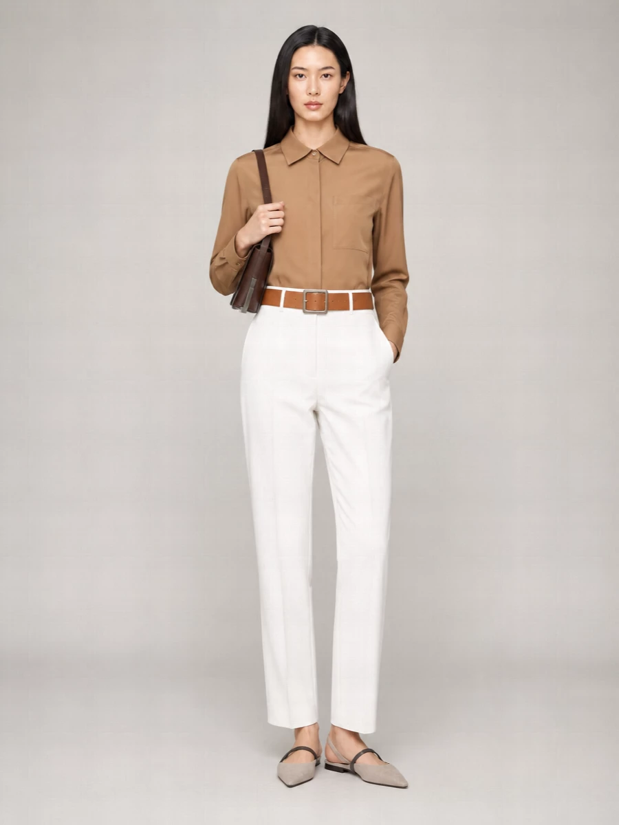 Max Mara Silk Long-Sleeve Shirt