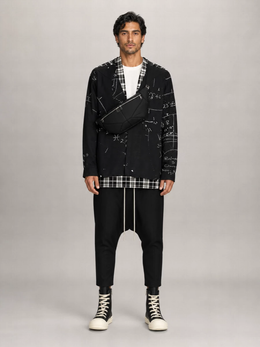 Rick Owens Printed Long-Sleeve Shirt