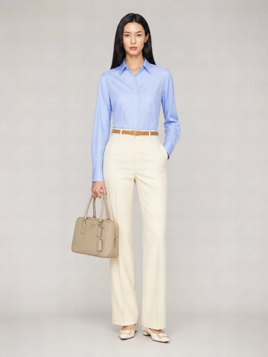 Brioni Cotton Twill Long-Sleeve Shirt