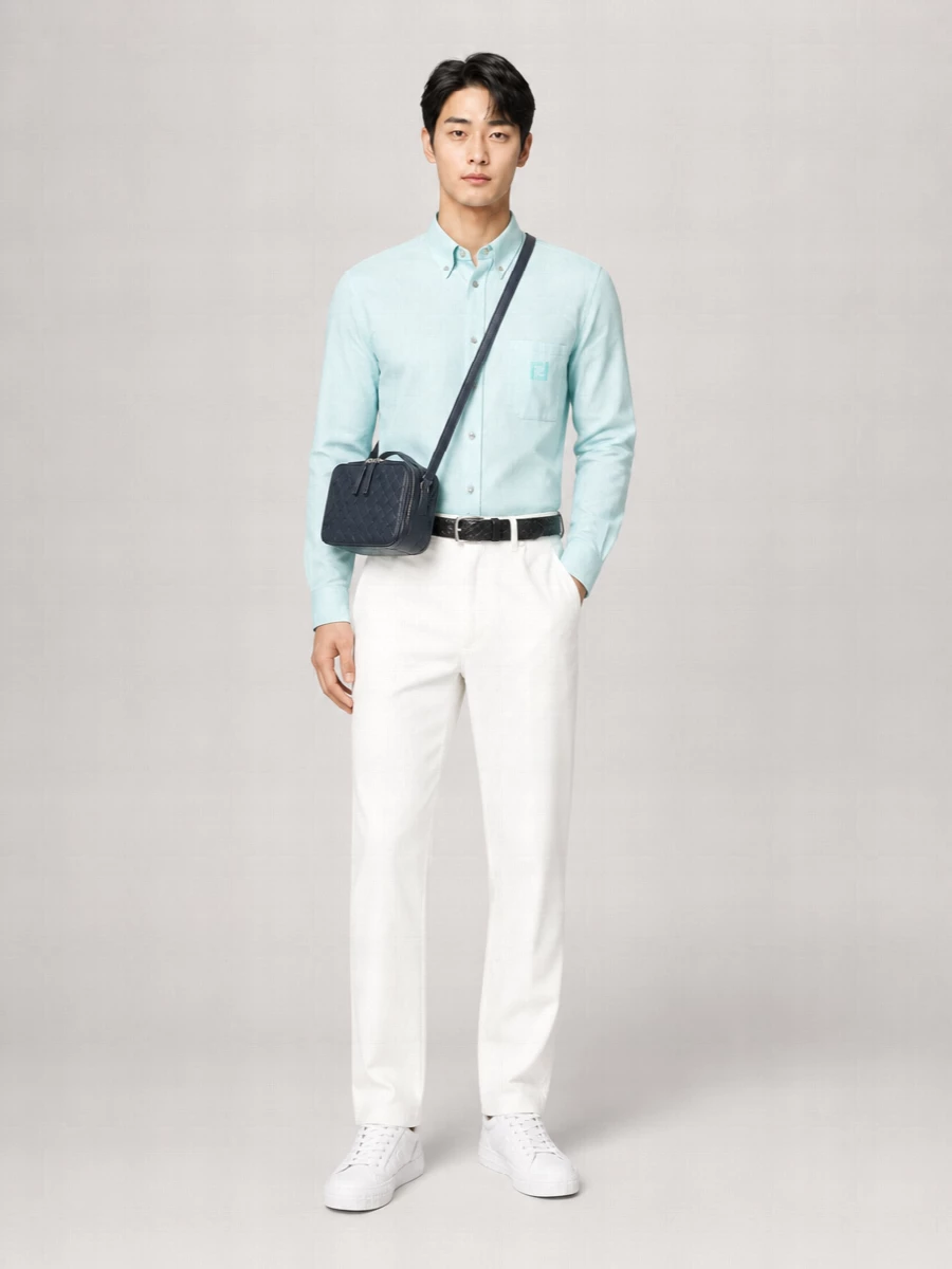 Fendi Cotton Oxford Comfort-Fit Long-Sleeve Shirt