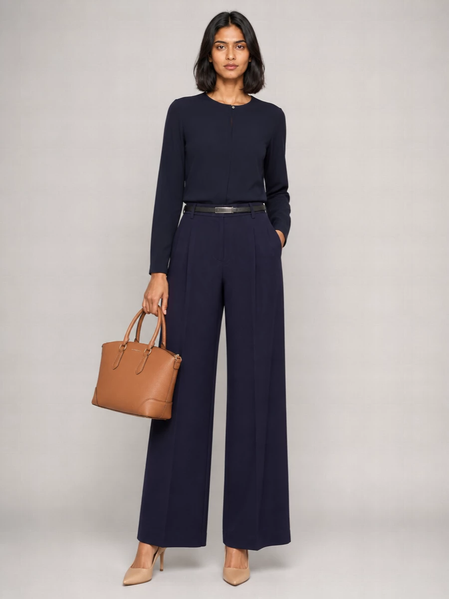 Michael Kors Pleated Wide-Leg Trousers
