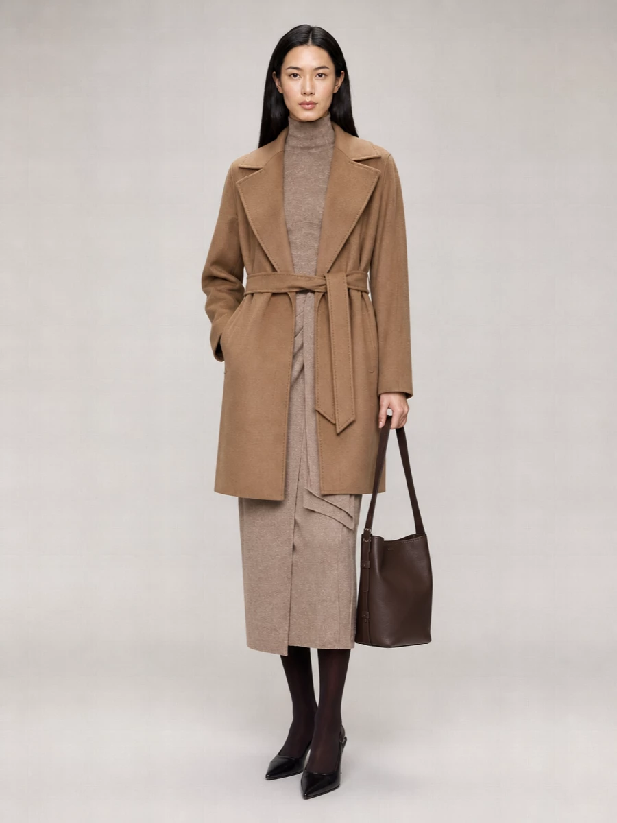 S Max Mara Virgin Wool Single Breasted Coat