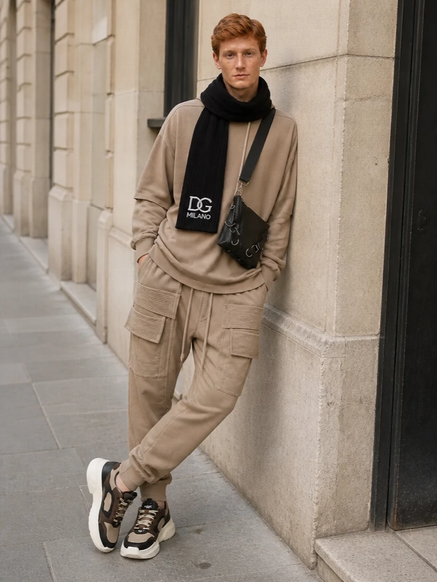 Rick owens drkshdw cargo pants fendi sneakers