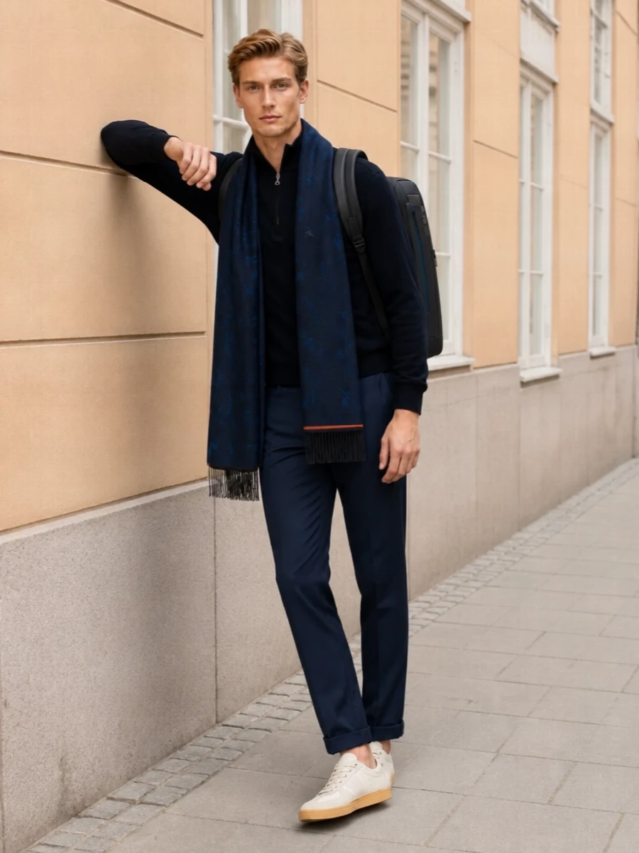 Paul shark half zip paul smith navy trousers