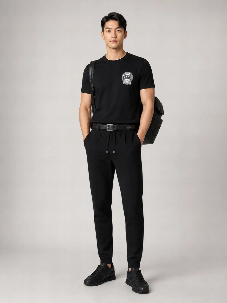 Dolce&Gabbana Logo-Embroidery Cotton Regular-Fit T-Shirt