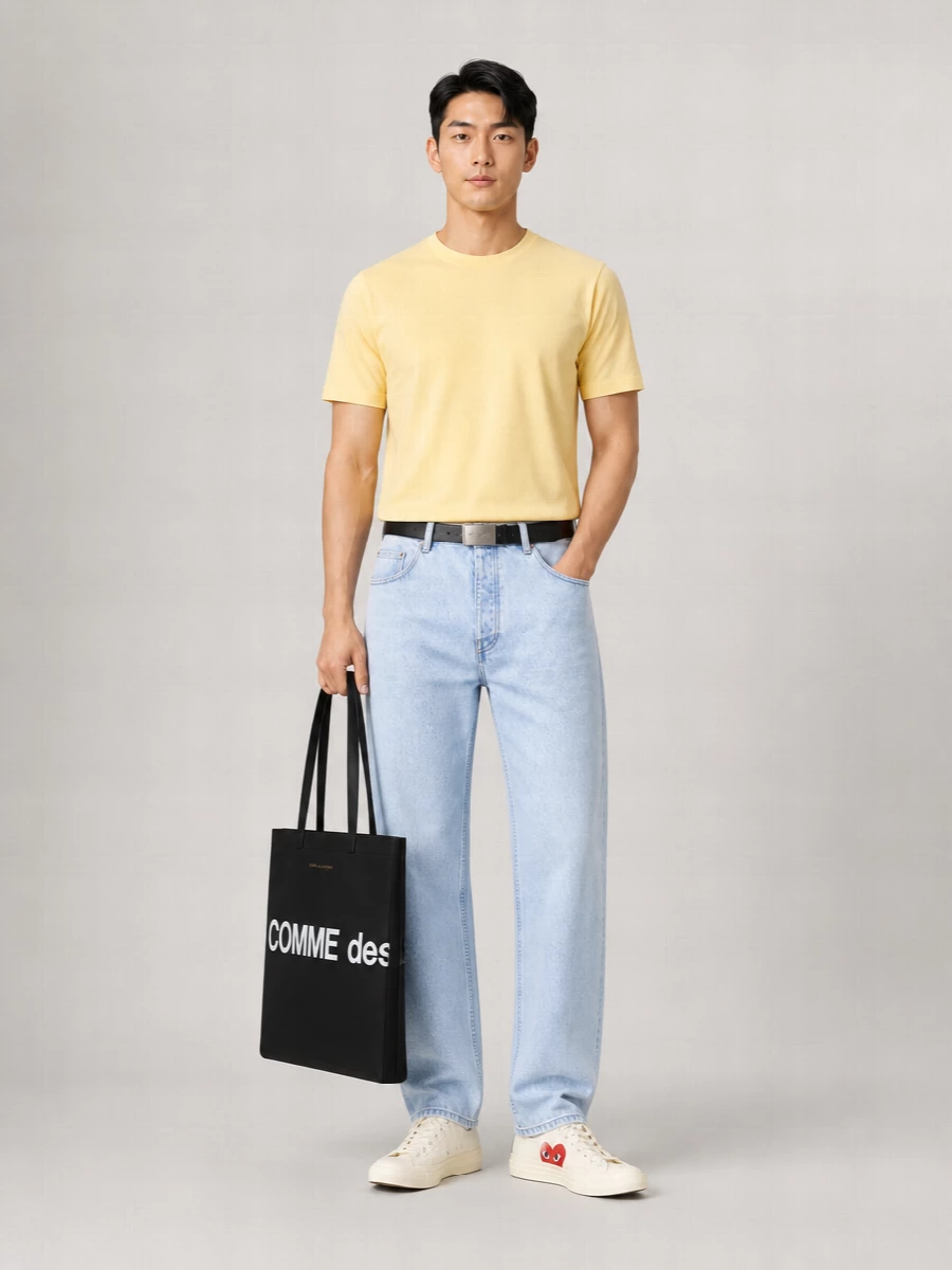 Comme Des Garçons Logo Print Cotton Jersey Short-Sleeve T-Shirt
