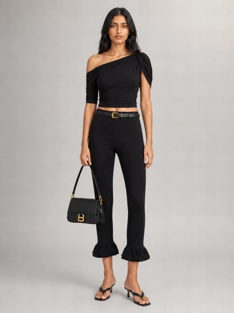 Jacquemus Ruffled Cropped Bermuda Shorts