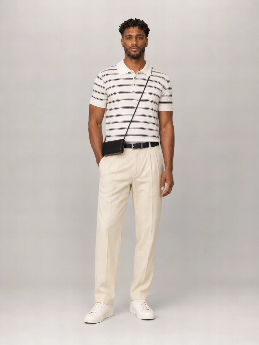 A.p.c. Striped Cotton Long-Sleeve Polo Shirt