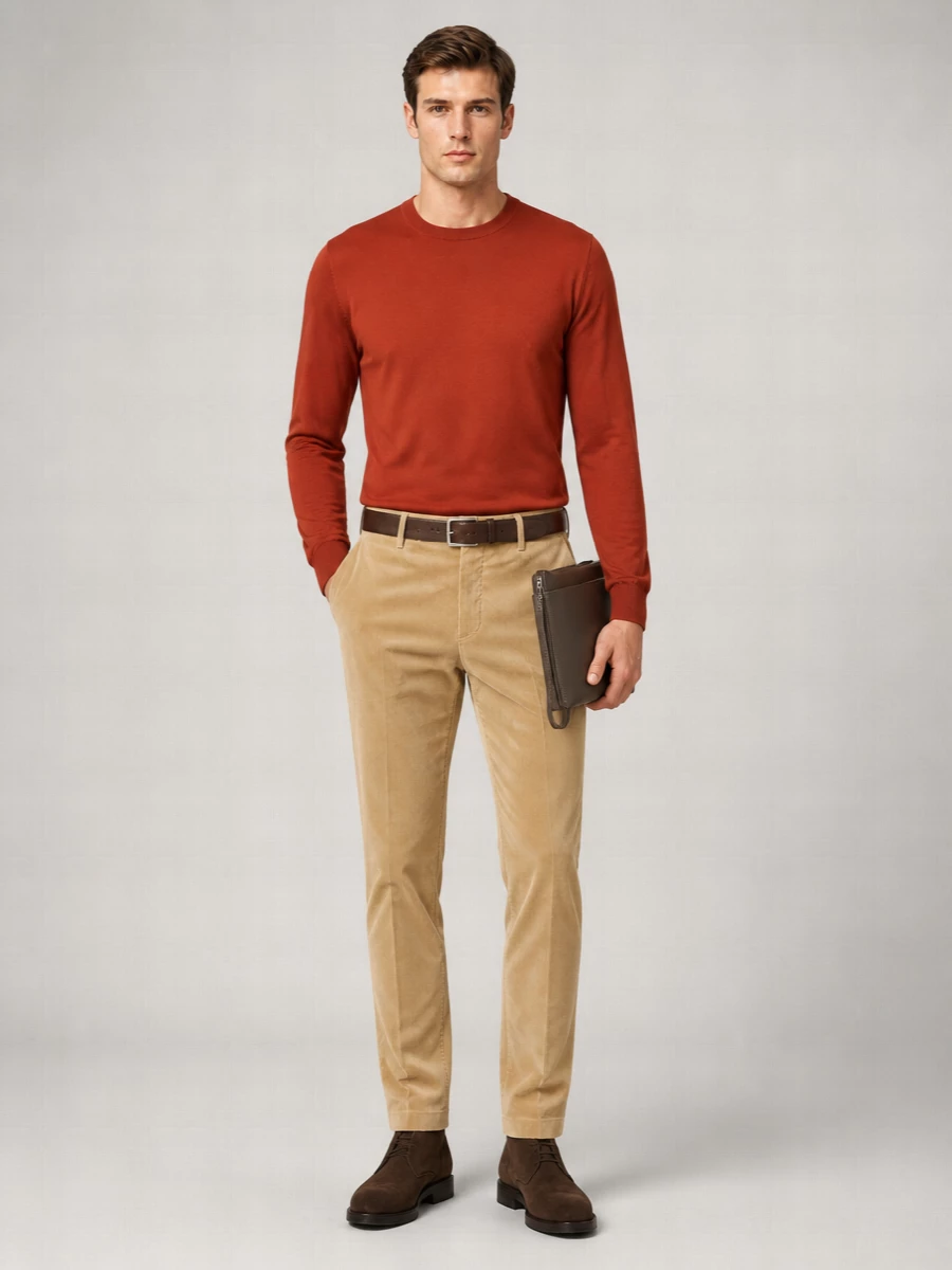Pt Torino Corduroy Straight-Leg Trousers
