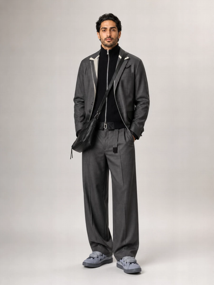 Sacai Single Breasted Coat