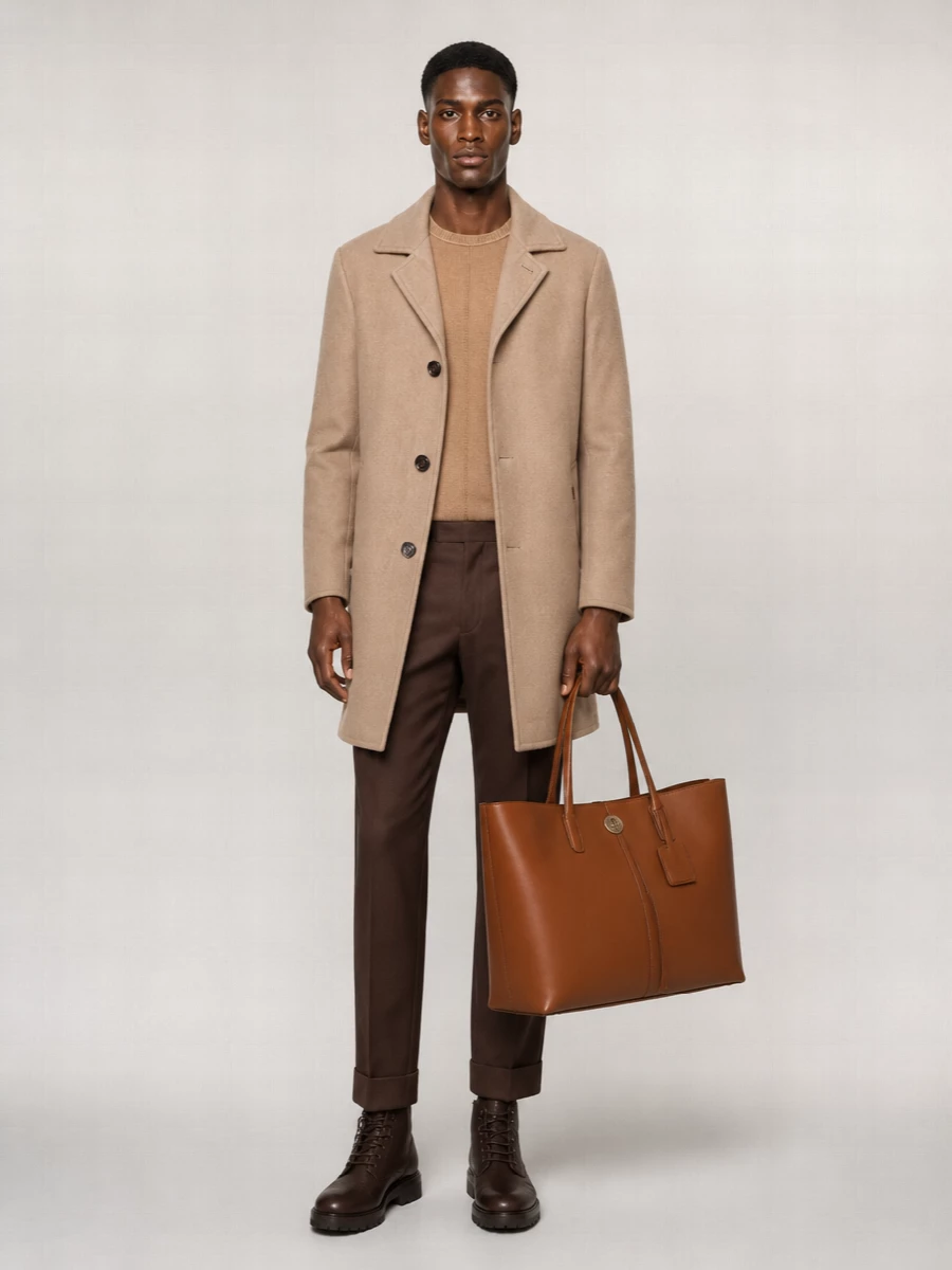 Moorer Wool Cashmere Single-Breasted Coat