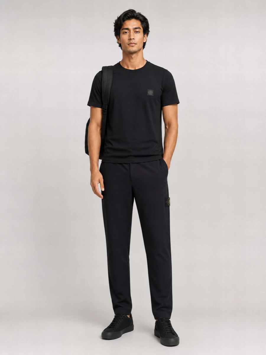 Stone Island Slim-Fit Cotton Logo-Patch T-Shirt