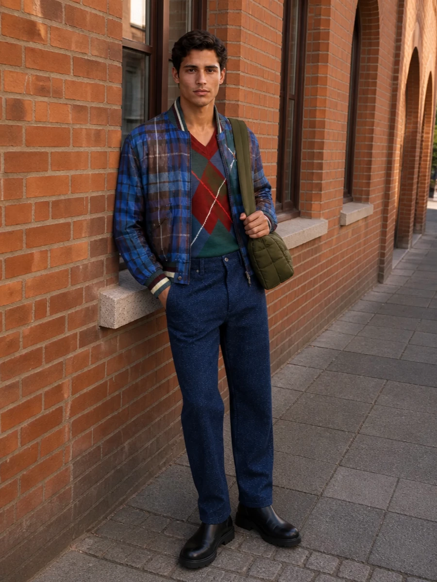 Vivienne westwood tartan bomber argyle trouser outfit