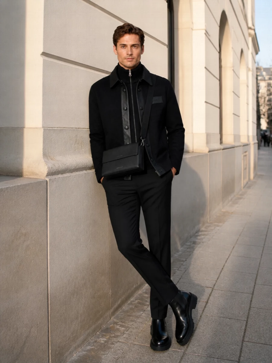 Givenchy black jacket tailored trousers outfit