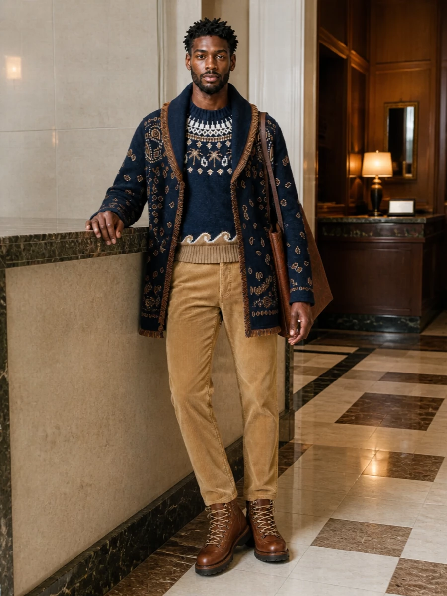 Alanui shawl coat brunello corduroy etro tote
