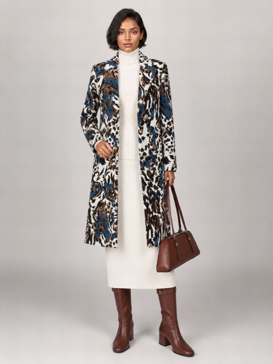 Missoni Animalier Single Breasted Coat