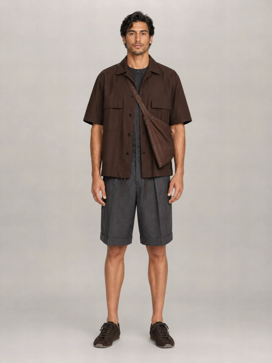 Sacai Cotton Short-Sleeve Shirt Jacket