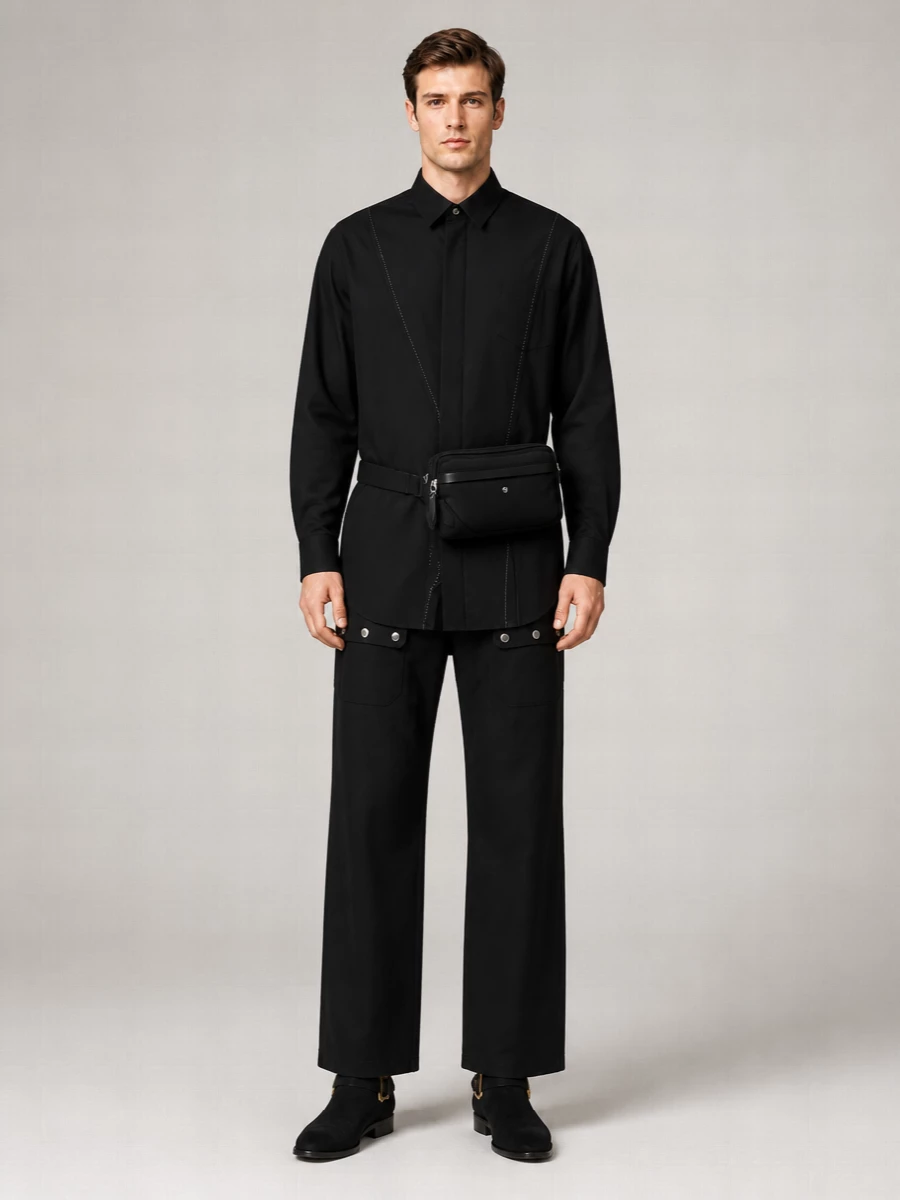 Gucci Nylon Wide-Leg Trousers