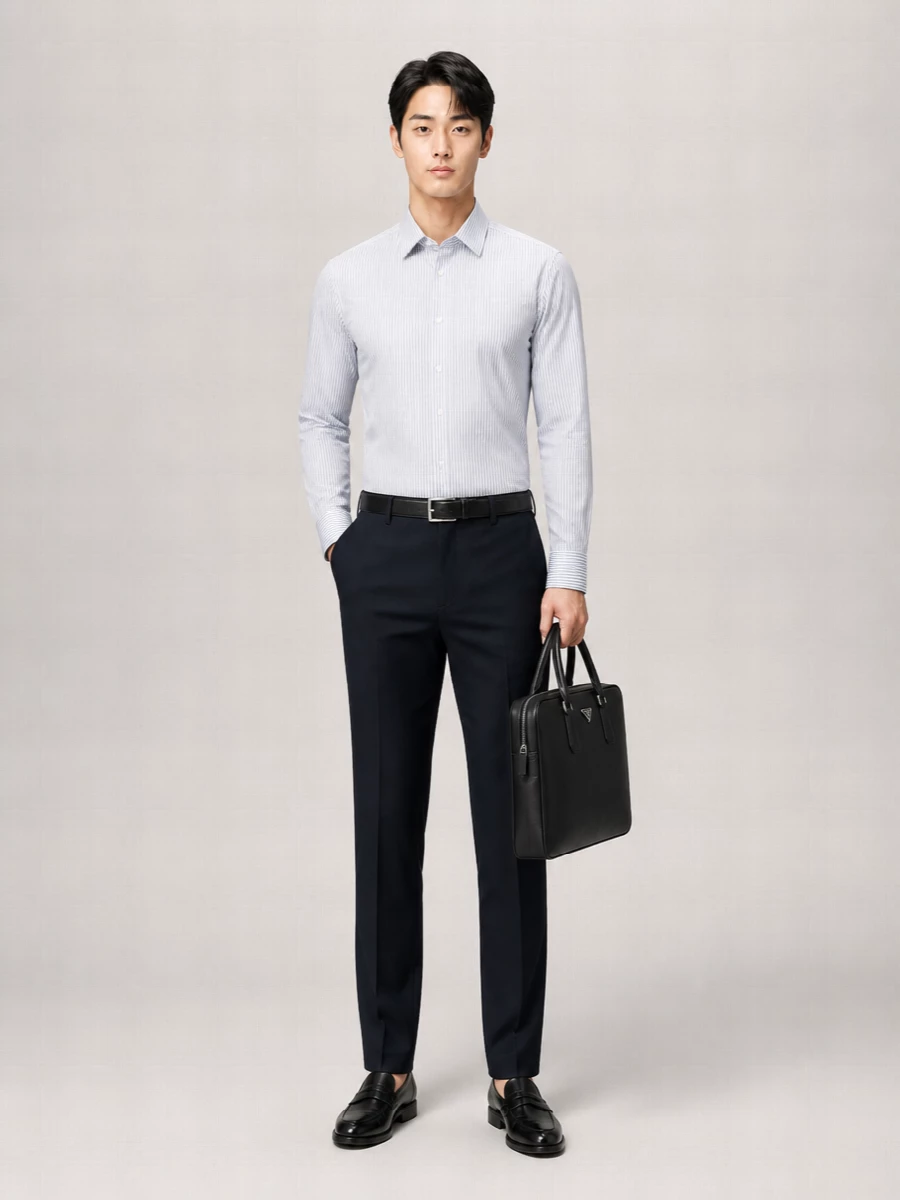 Zegna Cotton Linen Tapered Trousers