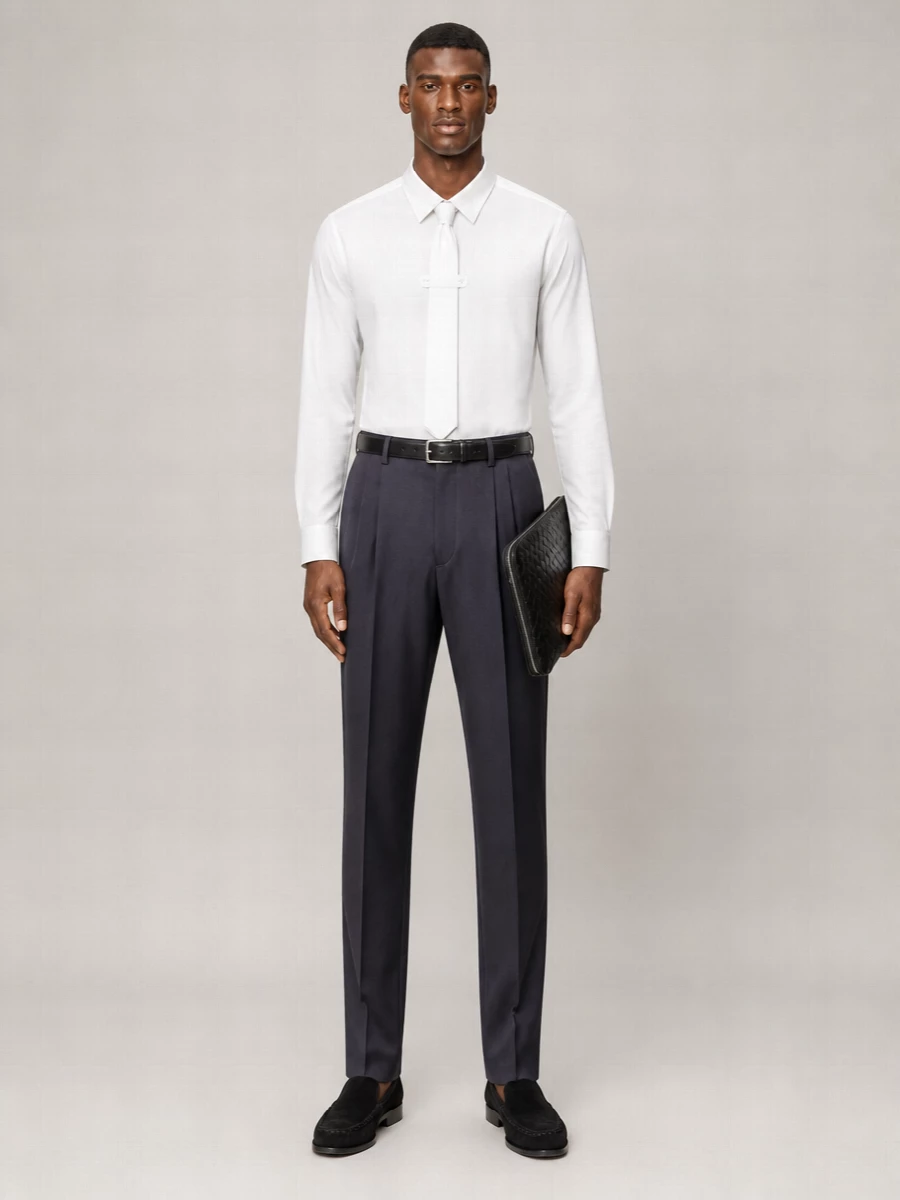 Dries Van Noten cotton regular-fit shirt with integrated tie