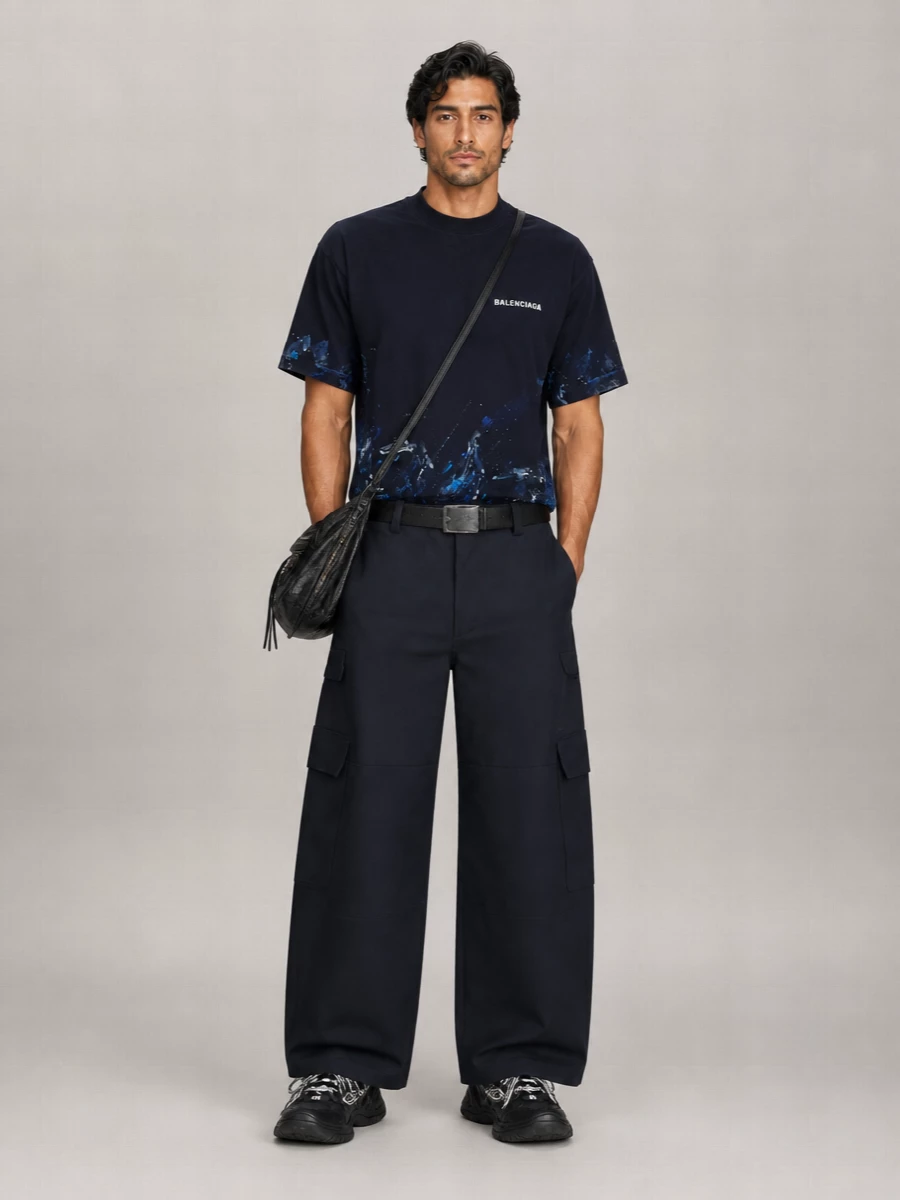 Balenciaga Cotton Mid-Rise Straight-Leg Cargo Shorts