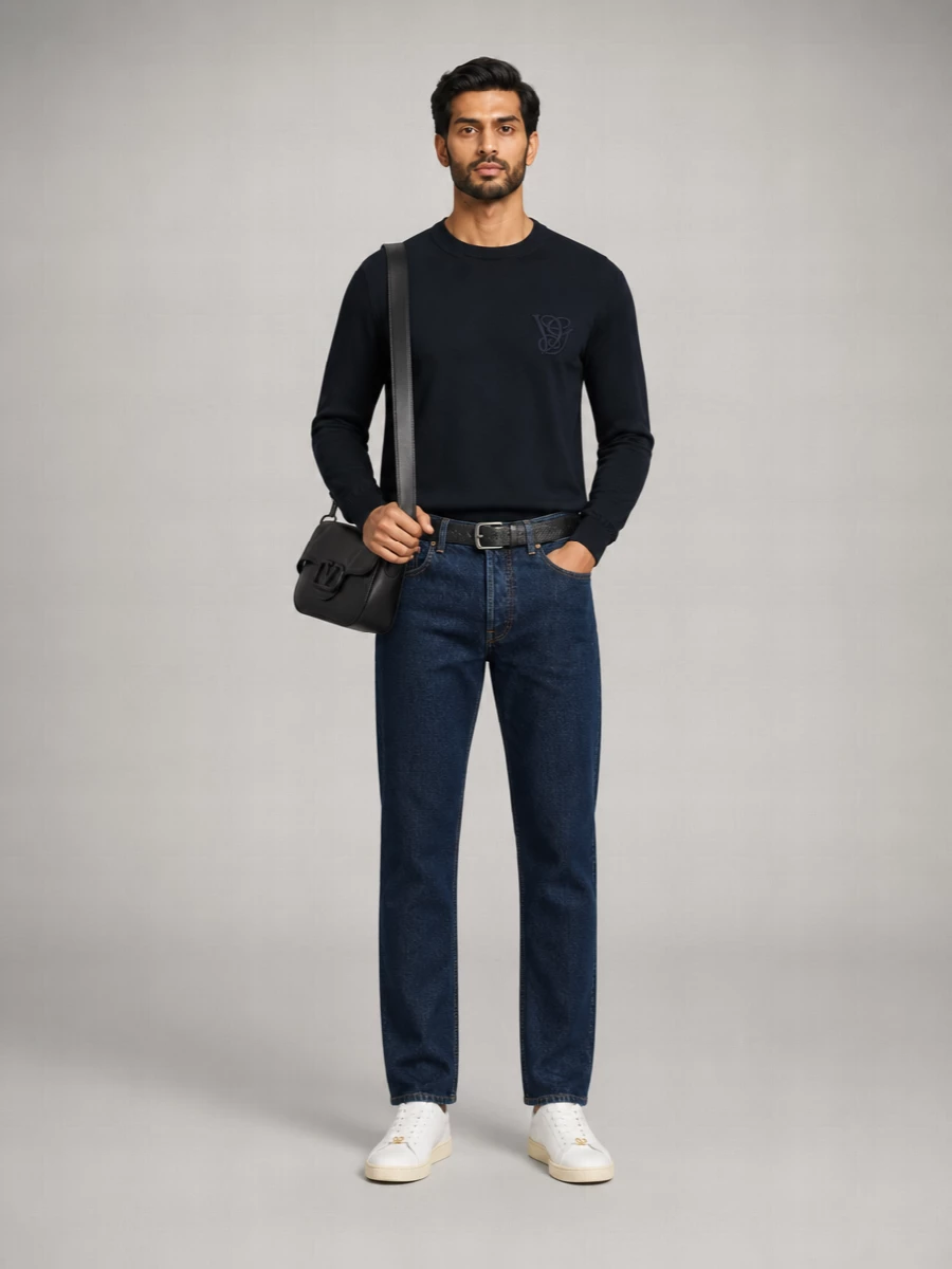 Valentino Garavani Denim Regular-Fit Straight-Leg Jeans