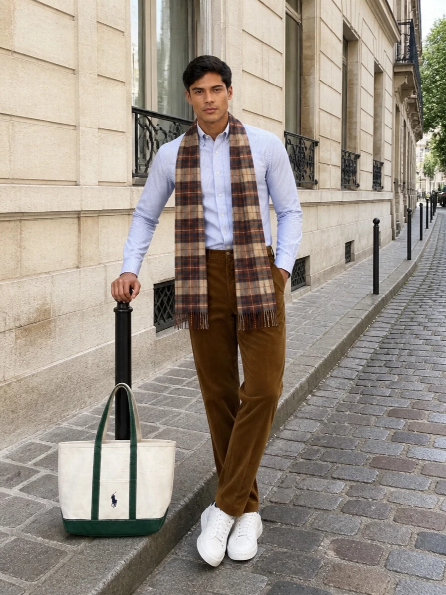 Polo ralph lauren shirt corduroy trousers outfit