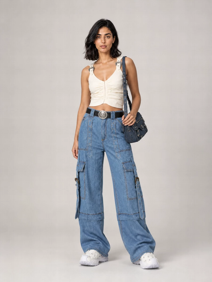 Versace Jeans Couture Cotton Cargo Trousers