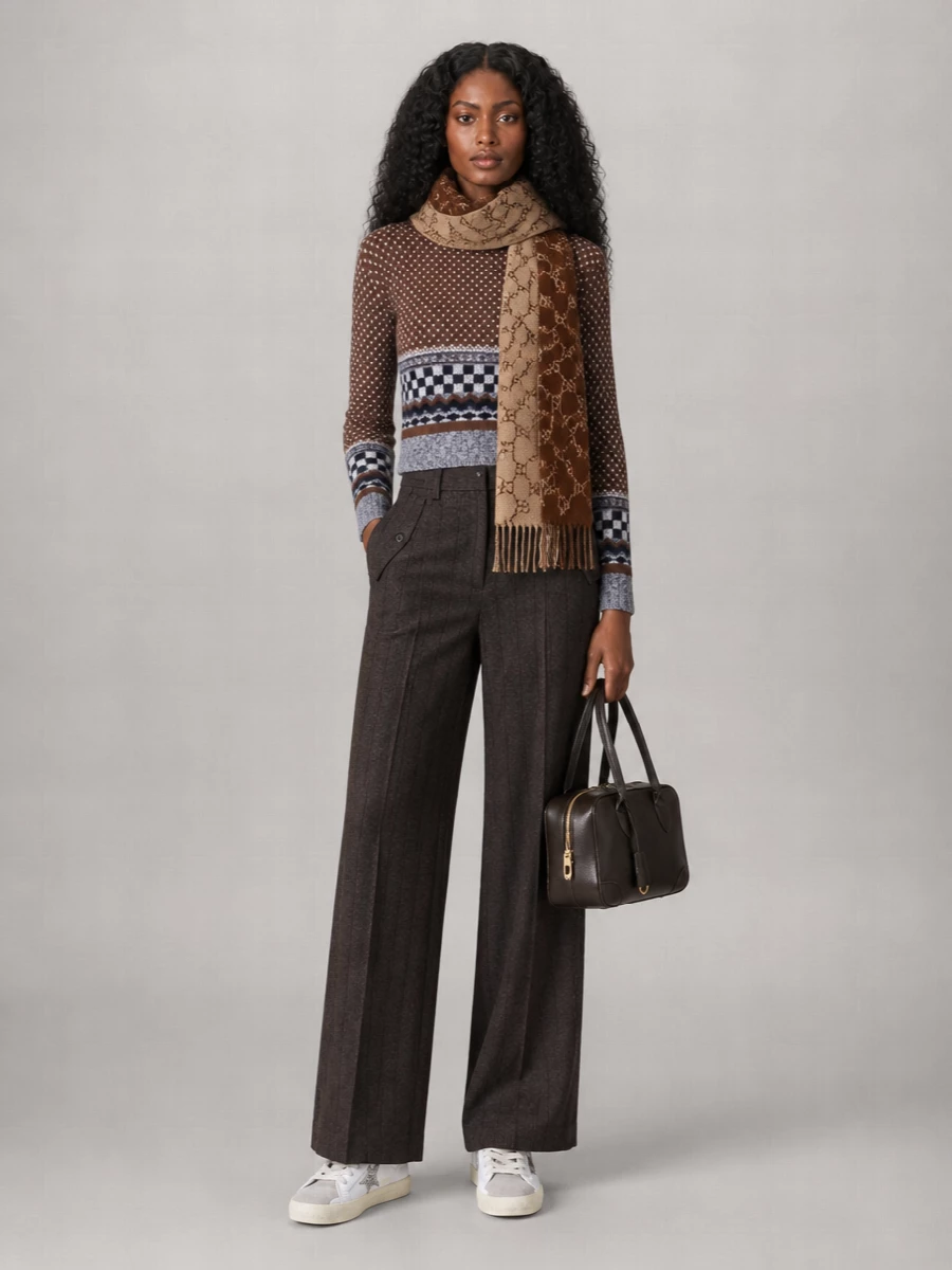 Gucci Cashmere Shawl Fringed Edges