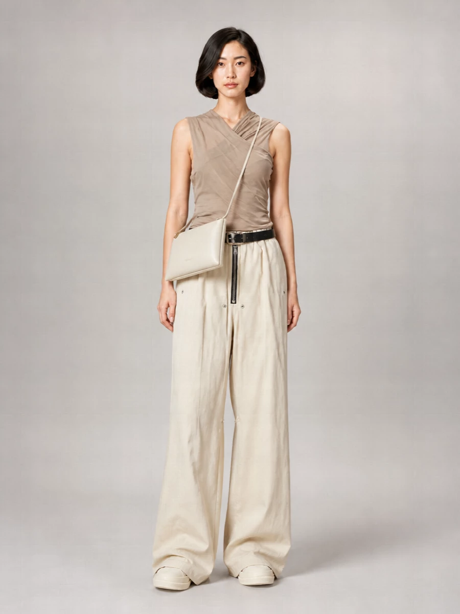 Off-White Calf Leather Cross-Body Bag