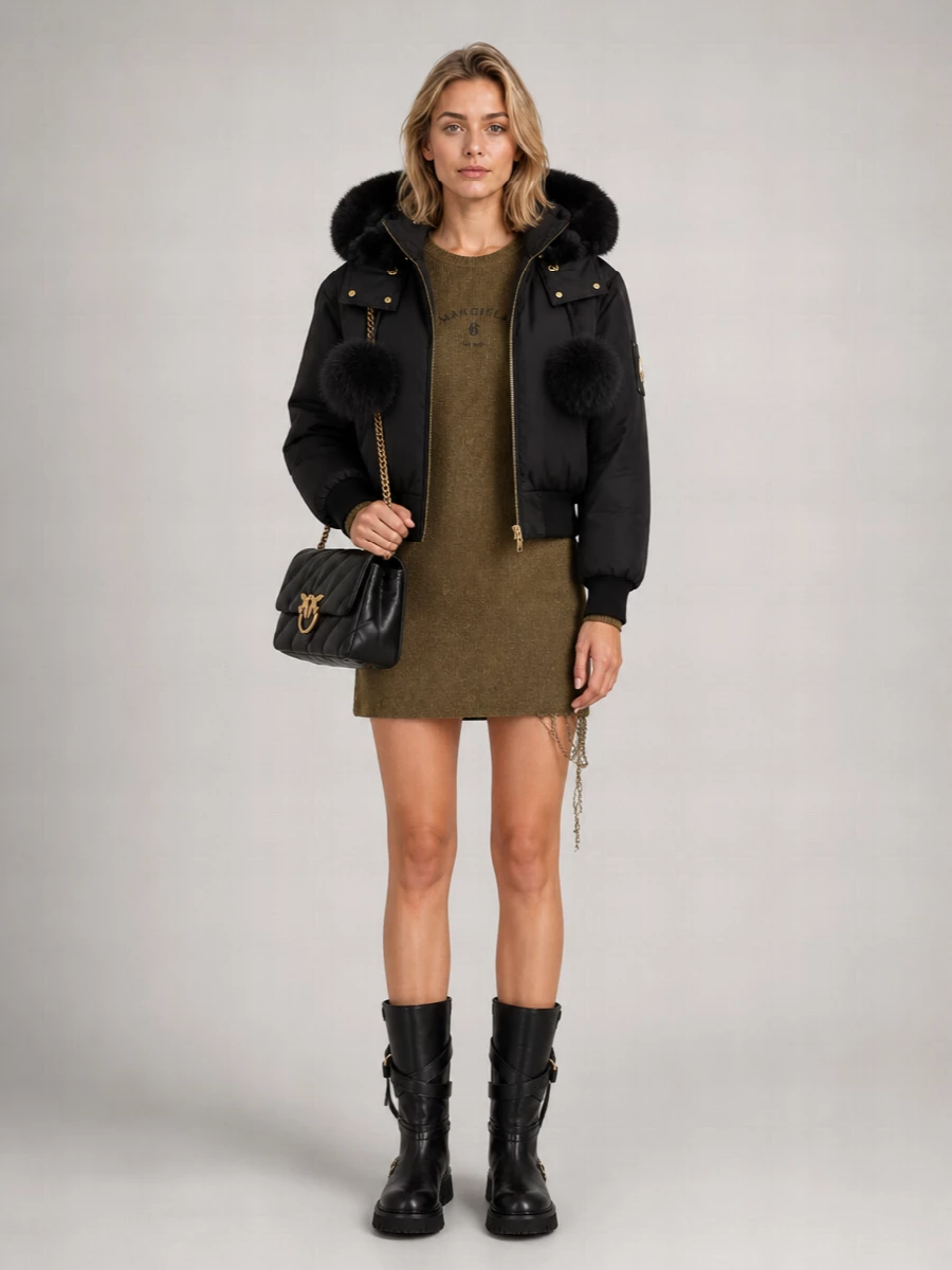 Moose Knuckles Quilted Satin Reversible Puffer Jacket