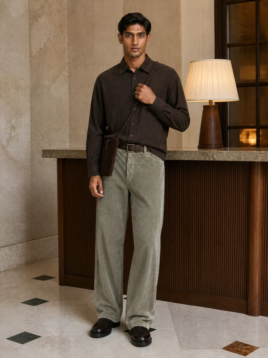 Our legacy corduroy brown overshirt and boots
