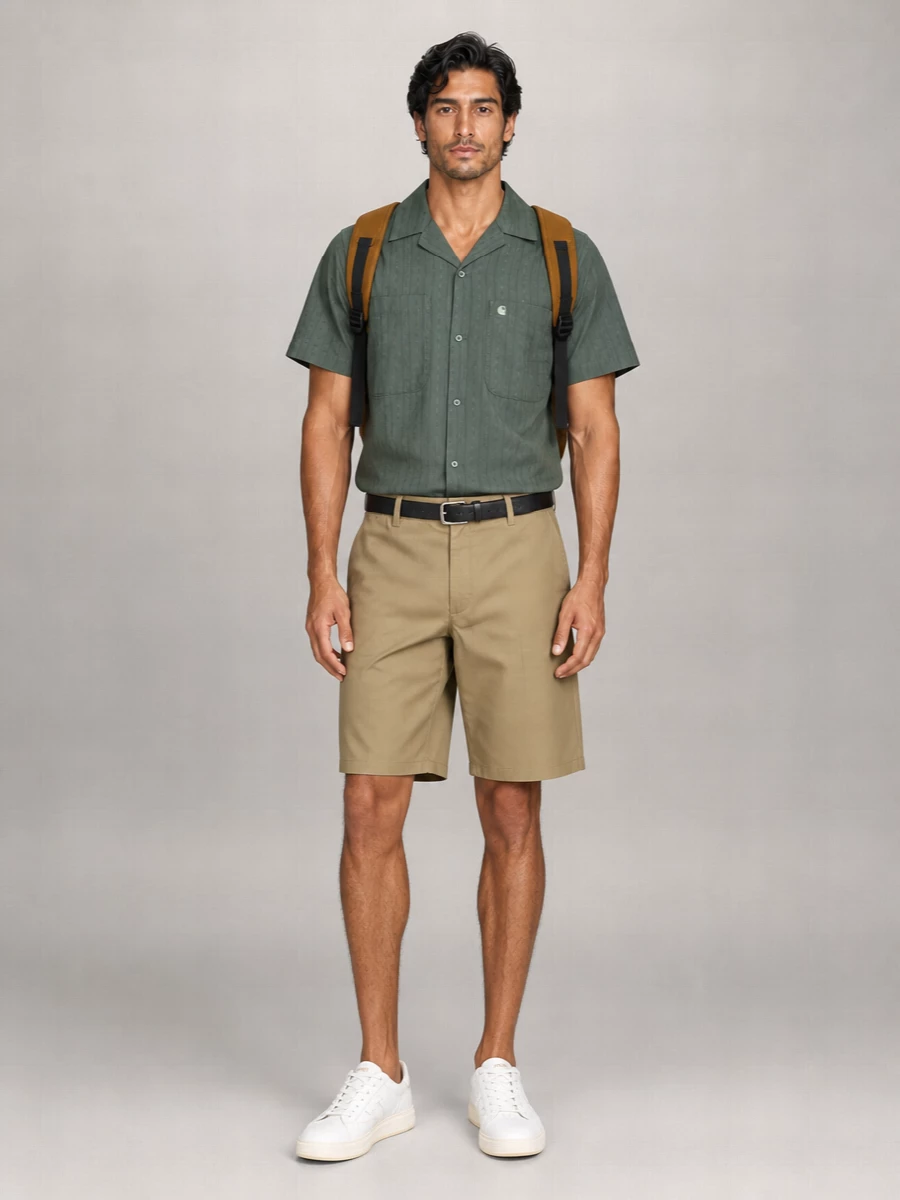 Carhartt Wip Polyester Cotton Five-Pocket Shorts
