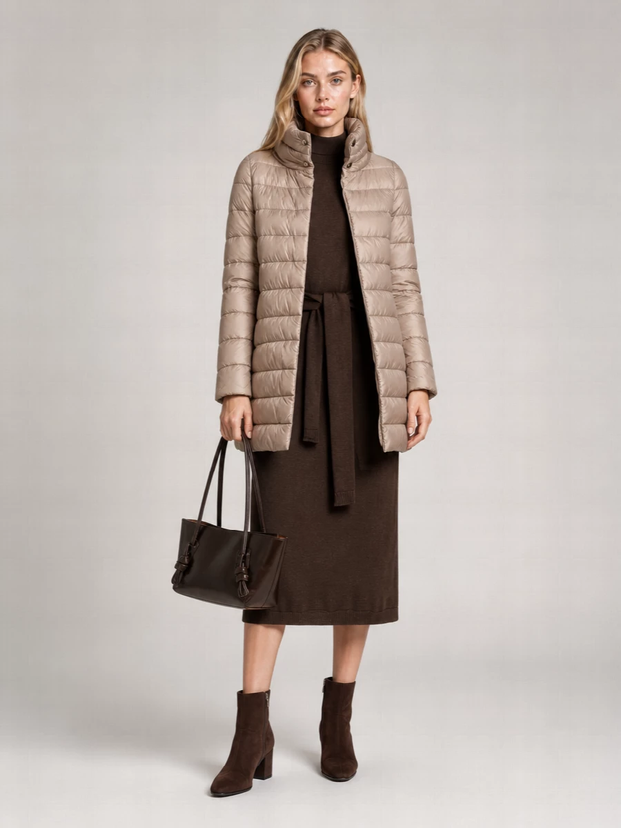 Herno Down A-Line Midi Puffer Jacket